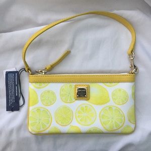 Dooney & Bourke Limone (lemon) large slim wristlet